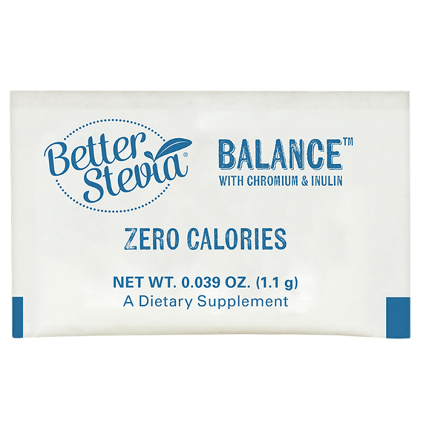 BetterStevia® Balance™ with Chromium & Inulin Packets (100 Packets)