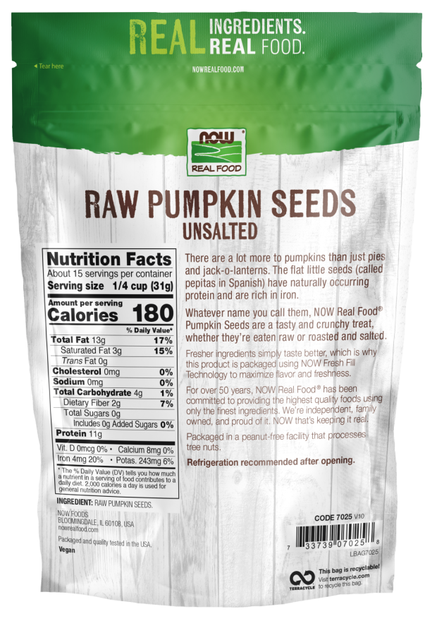 Pumpkin Seeds, Raw & Unsalted (16 oz.)