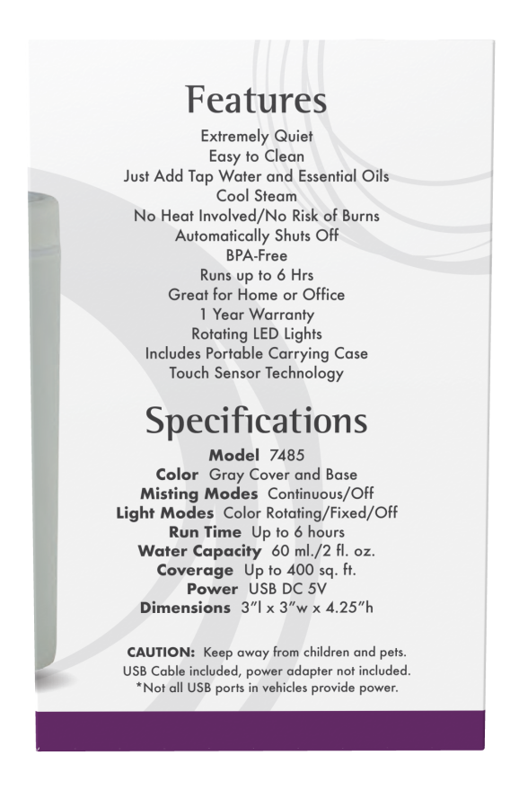 Portable USB Ultrasonic Oil Diffuser 1 Diffuser