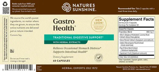 Gastro Health Concentrate - Stomach Distress Supplement (60 caps)