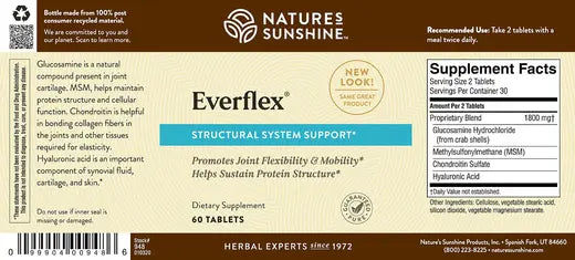 EverFlex Dietary Supplement with Hyaluronic Acid (60 tabs)