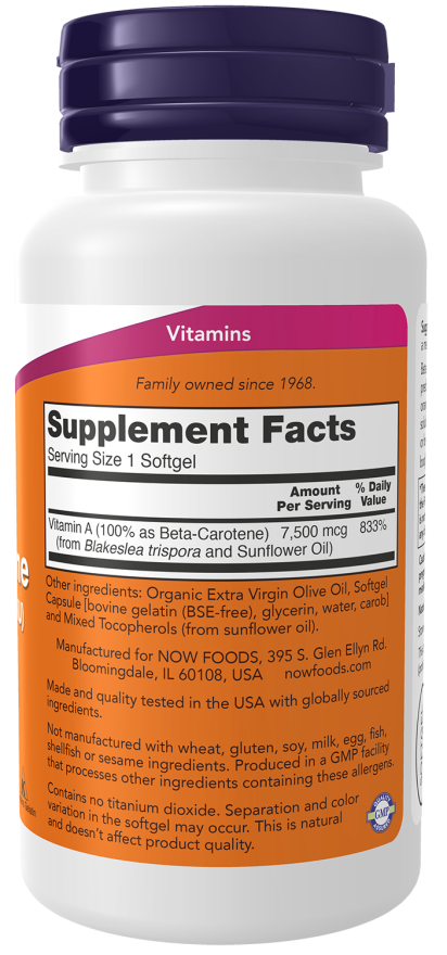 Natural Beta Carotene 25,000 (90)
