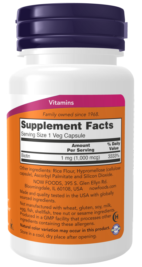 Biotin 1000 mcg Veg Capsules