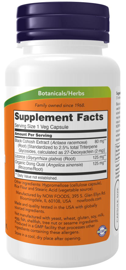 Black Cohosh Root 80 mg Veg Capsules