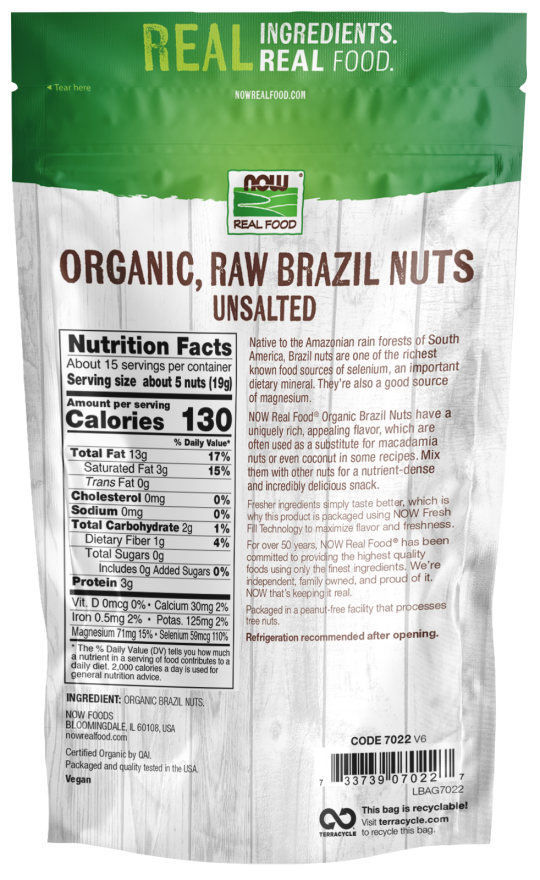 Brazil Nuts, Organic, Raw & Unsalted
