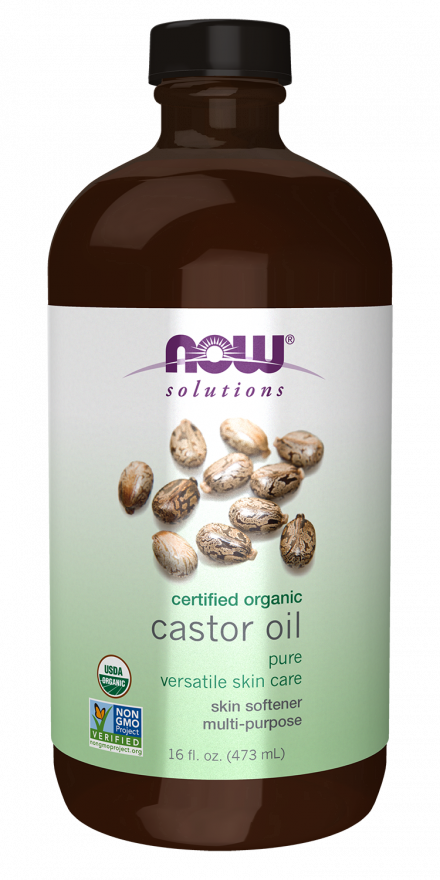 Castor Oil in Glass Bottle, Organic