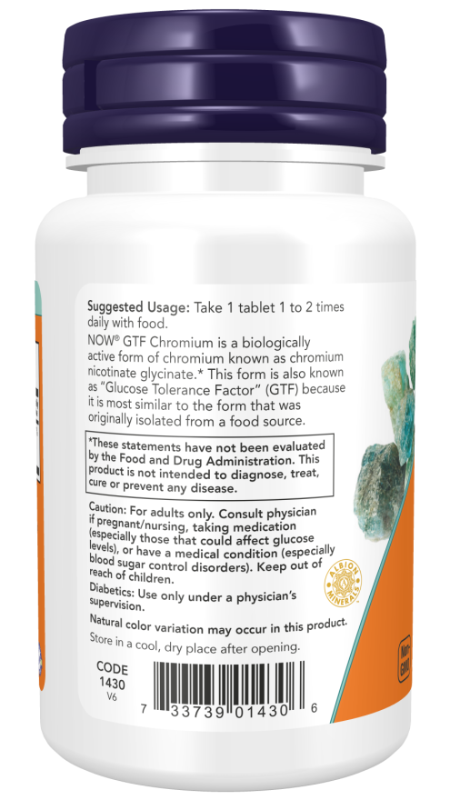 GTF Chromium 200 mcg Tablets