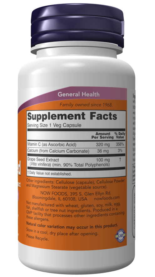 Grape Seed 100 mg Veg Capsules