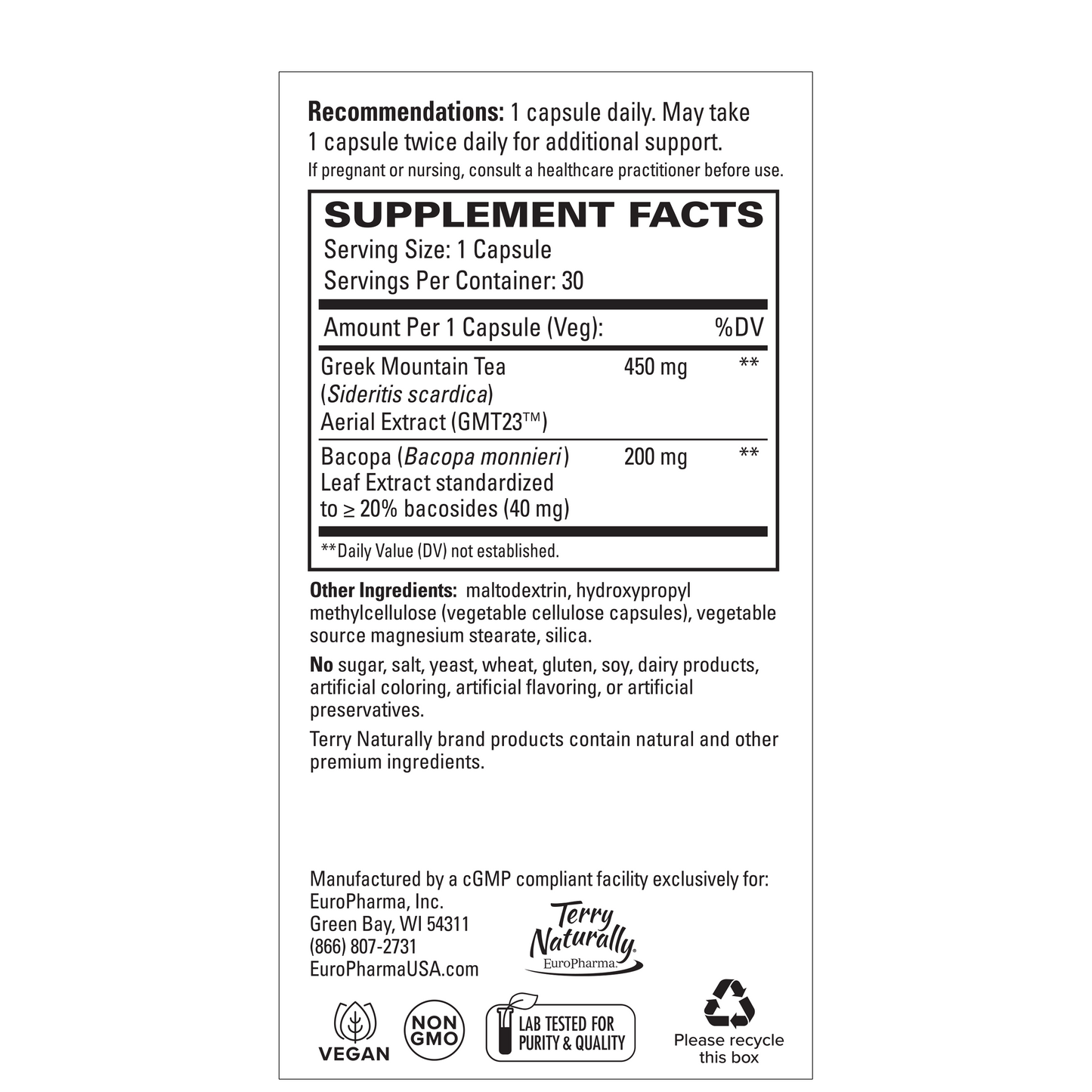 Greek Mountain Tea and Bacopa (30)