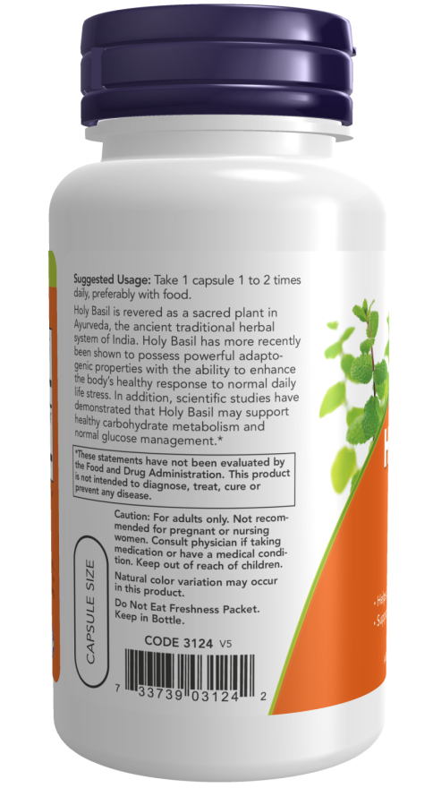 Holy Basil Extract 500 mg Veg Capsules