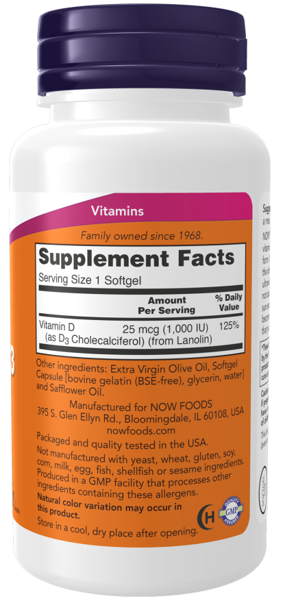 Vitamin D-3 1000 IU Softgels