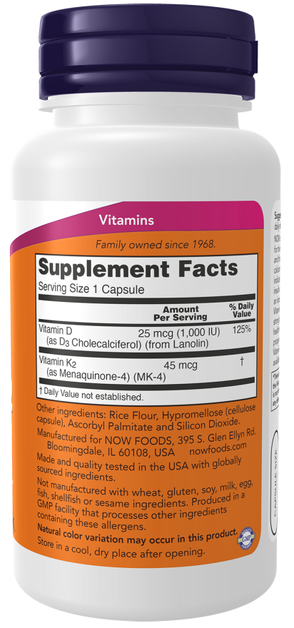 Vitamin D-3 & K-2 Capsules