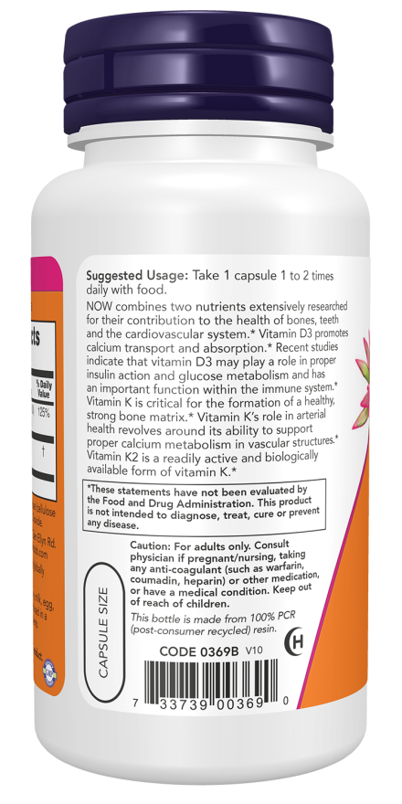 Vitamin D-3 & K-2 Capsules