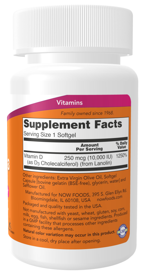 Vitamin D-3 10,000 IU Softgels