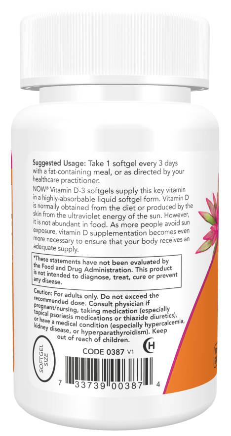 Vitamin D-3 10,000 IU Softgels