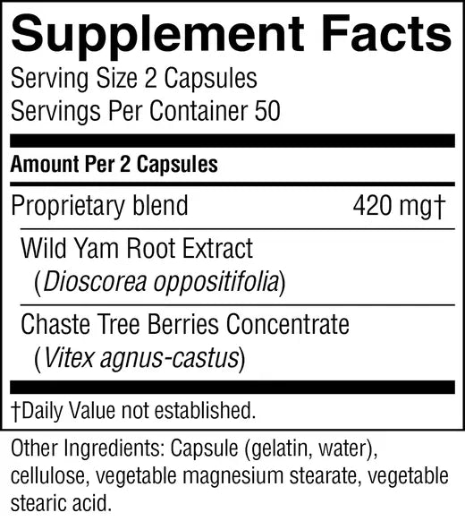 Wild Yam & Chaste Tree (100 caps)