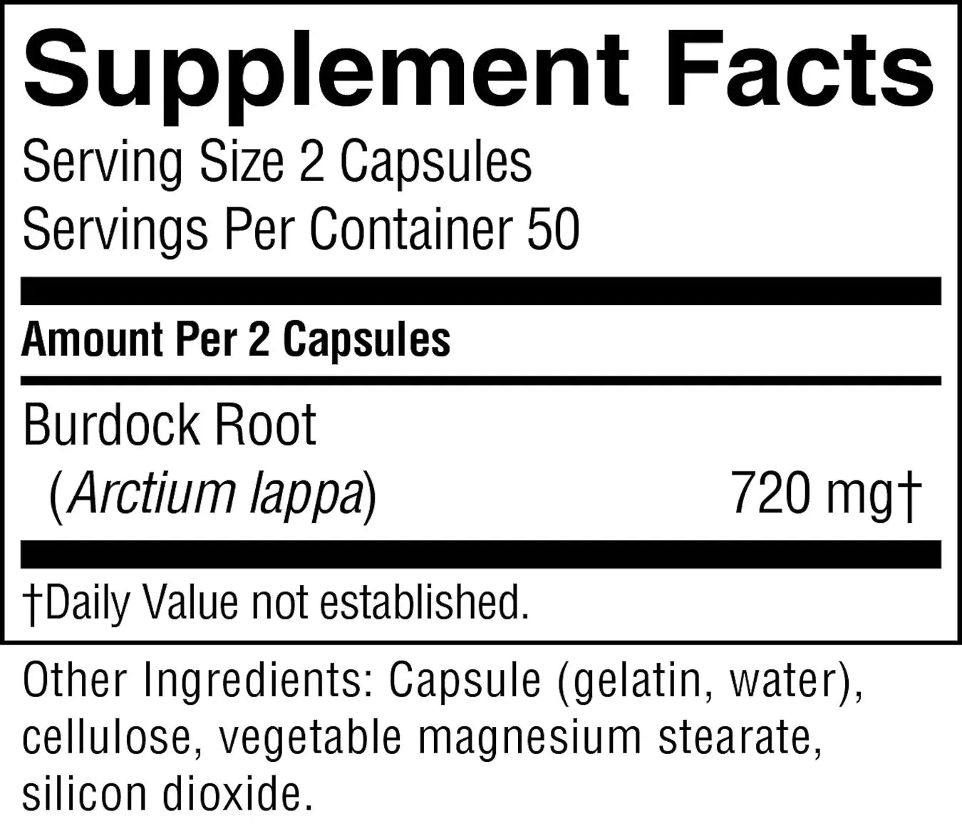 Burdock 100 CT
