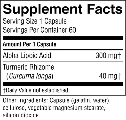 Alpha Lipoic Acid Supplements (60 caps)