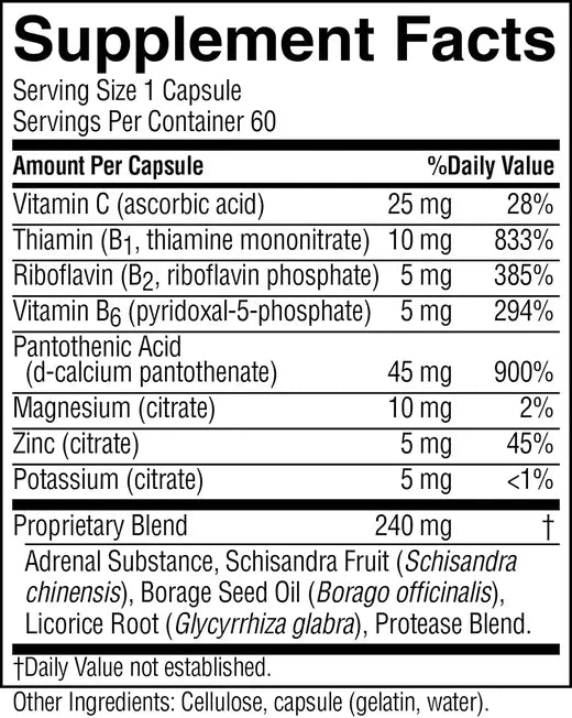 Adrenal Support Dietary Supplement (60 caps)