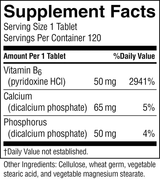 Vitamin B6 (50 mg) (120 tabs)