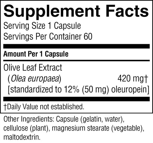 Olive Leaf Extract Concentrate (60 caps)
