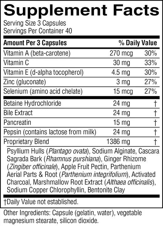 Bowel Detox - GI Support and Digestive Function (120 caps)