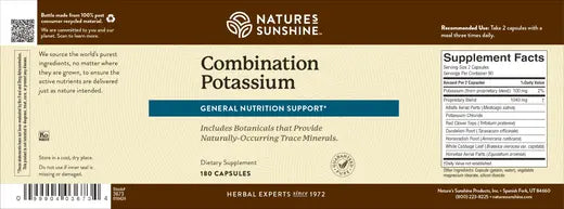 Potassium, Combination (180 caps)