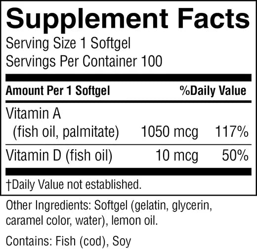 Vitamin A & D (100 softgel caps)