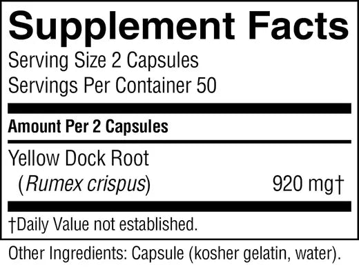 Yellow Dock (100 caps)