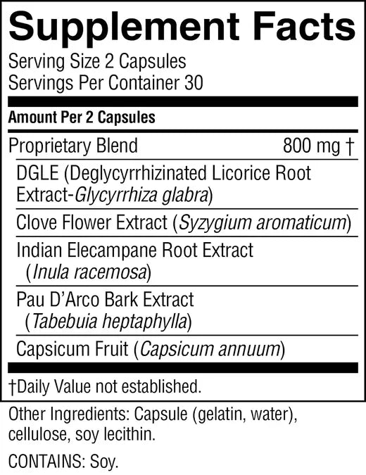 Gastro Health Concentrate - Stomach Distress Supplement (60 caps)