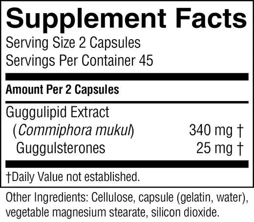 Guggul Lipid Concentrate (90 caps)